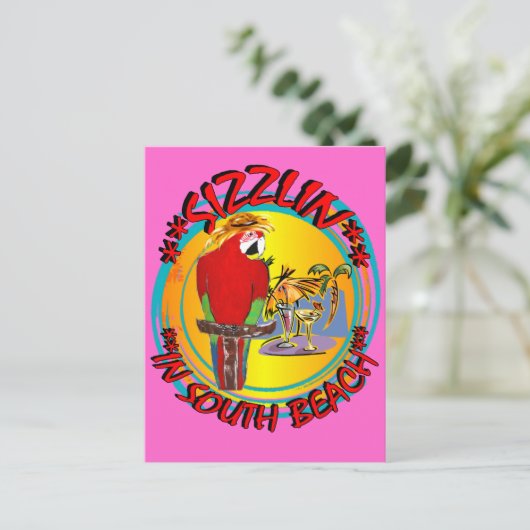 SIZZLIN PARROTS POSTKARTE (Stehend Vorderseite)