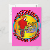 SIZZLIN PARROTS POSTKARTE (Vorne/Hinten)