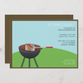 Sizzling Grillen - Grillen Einladung (Vorne/Hinten)