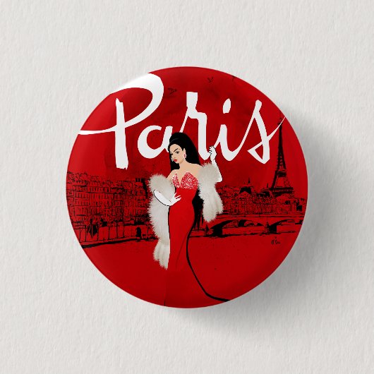 Sizzling in Paris Button (Vorderseite)