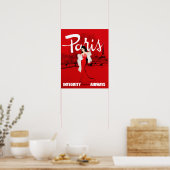 Sizzling in Paris Klein Poster (Küche)