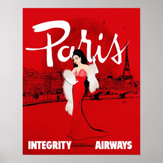 Sizzling in Paris Klein Poster (Vorne)