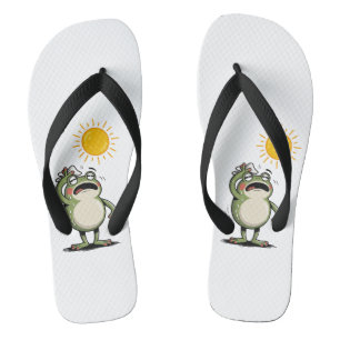 Sizzling Summer Frosch Damen Flip-Flops Badesandalen