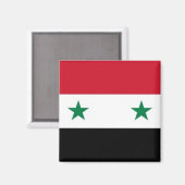 SJ001 Syrien FLAG Syrien, Kühlschrank Magnet (Vorderseite/Rückseite)