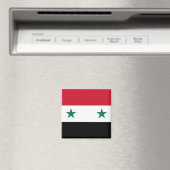 SJ001 Syrien FLAG Syrien, Kühlschrank Magnet (In Situ (Geschirrspüler))