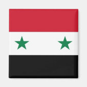 SJ001 Syrien FLAG Syrien, Kühlschrank Magnet (Vorne)