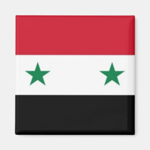 SJ001 Syrien FLAG Syrien, Kühlschrank Magnet