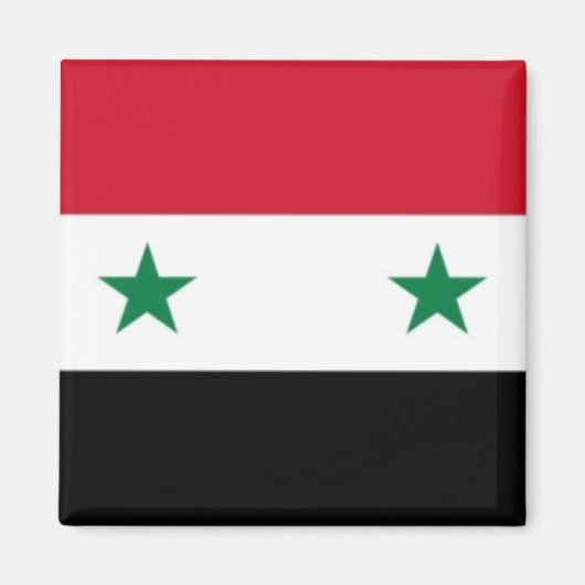 SJ001 Syrien FLAG Syrien, Kühlschrank Magnet (Vorne)