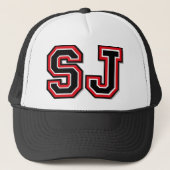'SJ' Monogram Truckerkappe (Vorderseite)