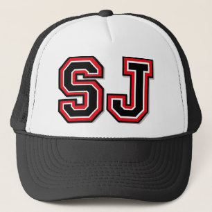 'SJ' Monogram Truckerkappe