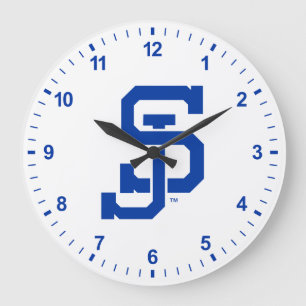 SJ Spartans Logo Große Wanduhr