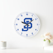 SJ Spartans Logo Große Wanduhr (Zuhause)