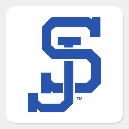 SJ Spartans Logo Quadratischer Aufkleber (Vorderseite)