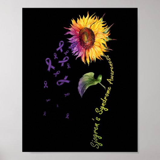 Sjogren-Syndrom-Bewusstsein Sonnenblume Poster (Vorne)