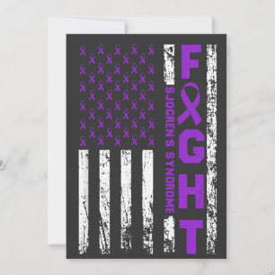 Sjögren-Syndrom-Schleifen-Kampf-US-Flagge Feiertagskarte