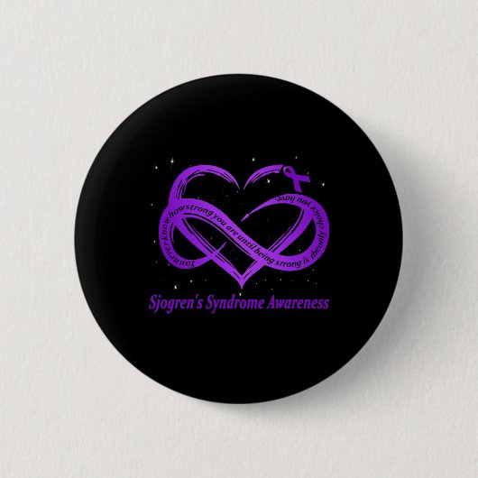 Sjogren-Syndrom Warrior-Down-Syndrom Button (Vorderseite)