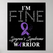 Sjogren-Syndrom Warrior I'm Fine-Down-Syndrom Poster (Vorne)