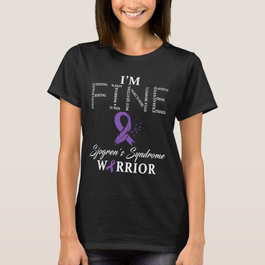 Sjogren-Syndrom Warrior I'm Fine-Down-Syndrom T-Shirt (Vorderseite)
