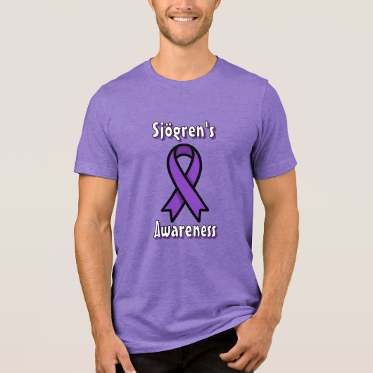 Sjögren's Awareness | Purple Ribbon Tri-Blend Shirt (Vorderseite)