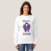 Sjögren's Awareness | Purple Ribbon with flowers Sweatshirt (Vorne ganz)