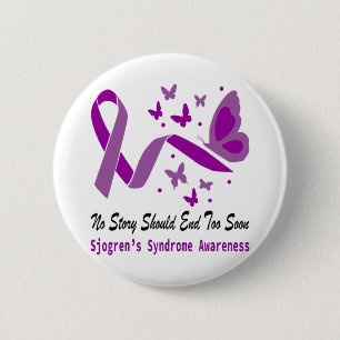 Sjogrens-Syndrom Butterfly-Unterstützung Purp Button
