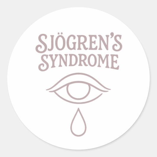 Sjogrens-Syndrom Runder Aufkleber (Vorderseite)