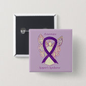 Sjogrens Syndrome Awareness Angel Ribbon Art Butto Button (Vorne & Hinten)