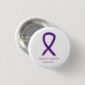 Sjogrens Syndrome Awareness Ribbon Custom Art Butt Button (Vorne & Hinten)