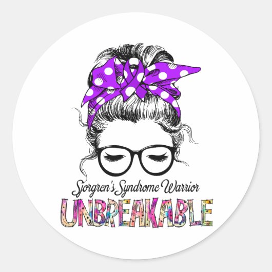 Sjorgrens Syndrom-Sensibilisierungskampagne Runder Aufkleber (Vorderseite)