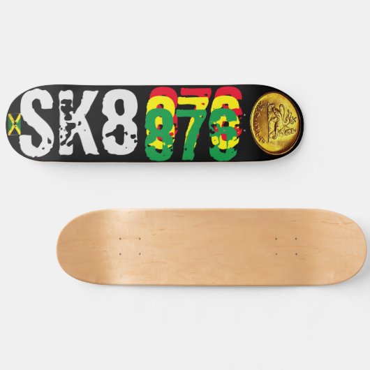 SK8 876 8 1/2" Skateboard Deck (Horizontal)