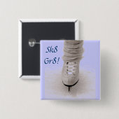 'Sk8 Gr8' Button (Vorne & Hinten)