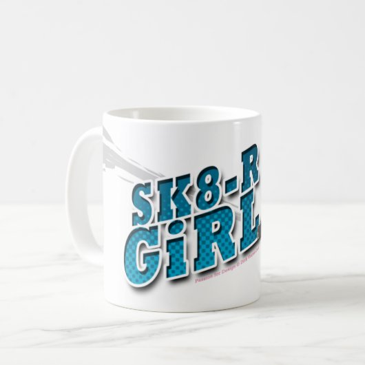 SK8-R GiRL Mug White Kaffeetasse (Vorderseite Links)