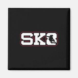Sk8 Skater Skateboard-Geschenk-Design Skate Or Die Magnet