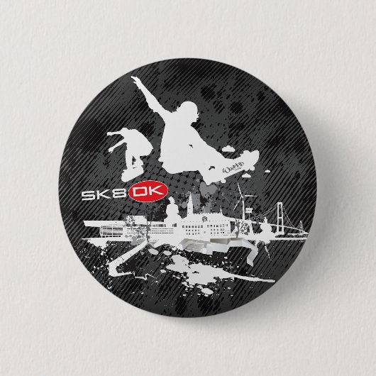 SK8DK Abzeichen Button (Vorderseite)