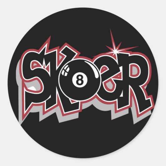 Sk8er-Aufkleber Runder Aufkleber (Vorderseite)