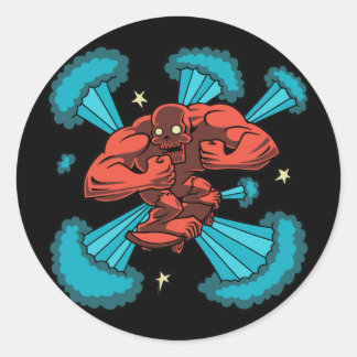 Sk8er Demon Runder Aufkleber