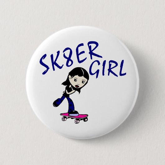 sk8er Mädchen Button (Vorderseite)