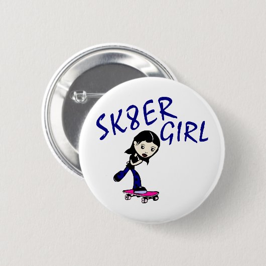 sk8er Mädchen Button (Vorne & Hinten)