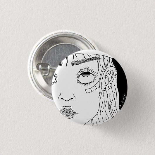 sk8er Mädchen Button (Vorne & Hinten)