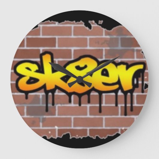 SK8er Wall Clock Große Wanduhr (Vorderseite)