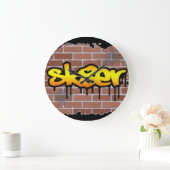 SK8er Wall Clock Große Wanduhr (Zuhause)