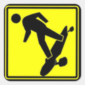 Sk8r Xing Quadratischer Aufkleber (Vorderseite)