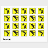 Sk8r Xing Quadratischer Aufkleber (Blatt)