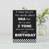 SKA Geburtstagskarte Spaß Karte (Stehend Vorderseite)