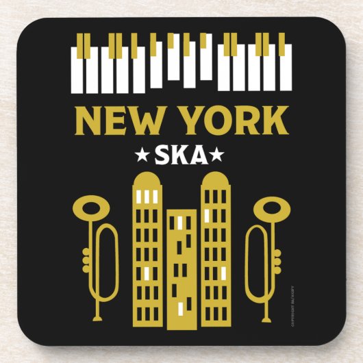 Ska Jazz Getränkeuntersetzer (Vorderseite)