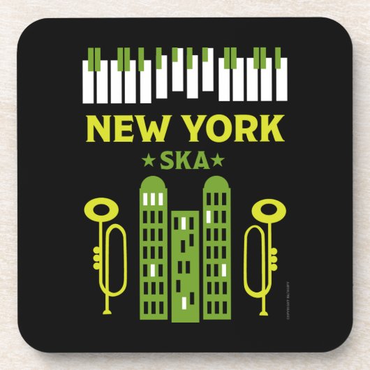 Ska Jazz Music Getränkeuntersetzer (Vorderseite)