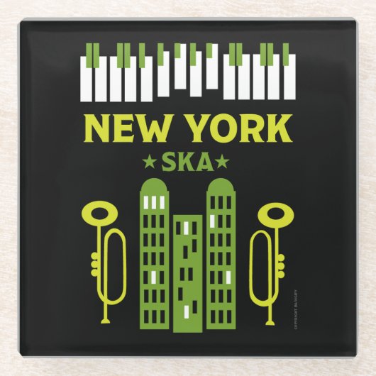 Ska Jazz Music Glasuntersetzer (Vorderseite)