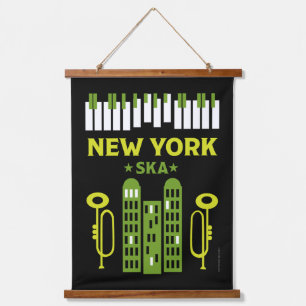 Ska Jazz Music Wandteppich Mit Holzrahmen