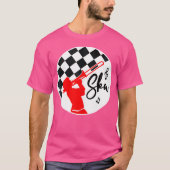 Ska Music Punk Reggae Retro Black Red Checkerboard T-Shirt (Vorderseite)