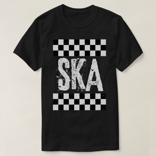 Ska Music T for Life Reggae Checkerboard Image Gi T-Shirt (Design vorne)